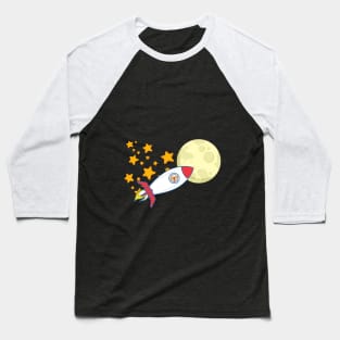 Space dog - fly to the moon Baseball T-Shirt